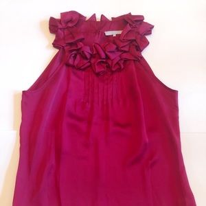 Violet & Claire | Red High Neck Blouse